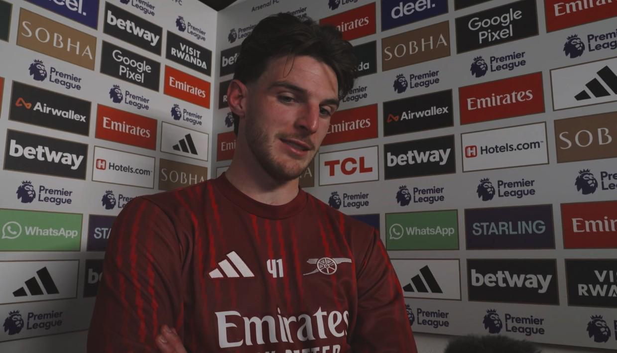 kaiyun-赖斯：埃泽对我们至关重要；希望赛季结束时能留在榜首位置